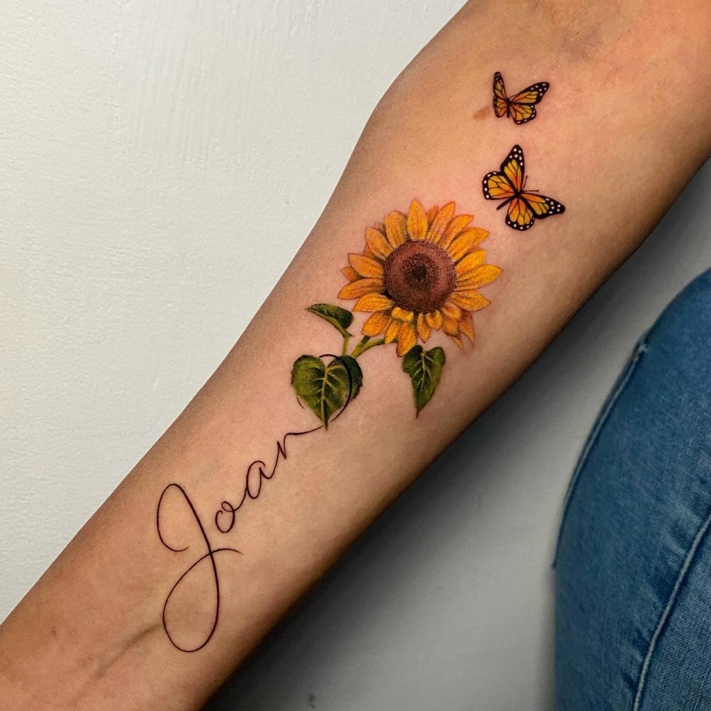 Sunflowers x Butterflies Tattoos