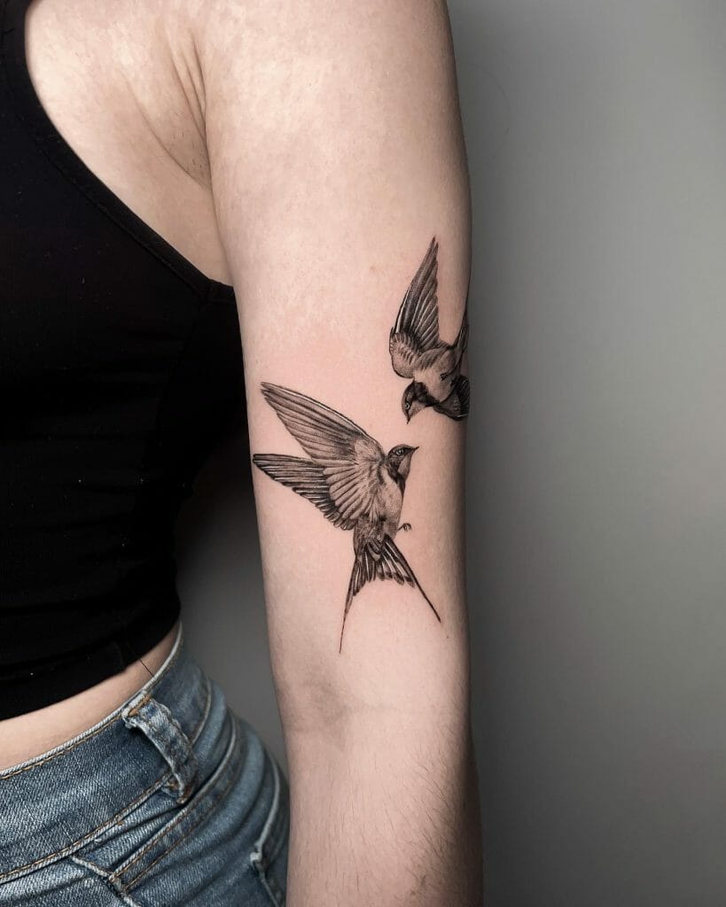 Swallow Hand Tattoo