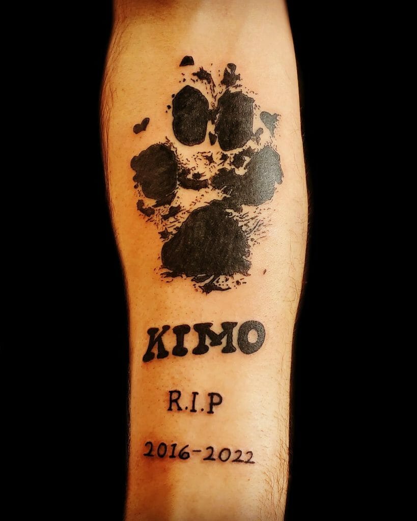 Sweet Memorial Tattoo Ideas For Your Pet Dog