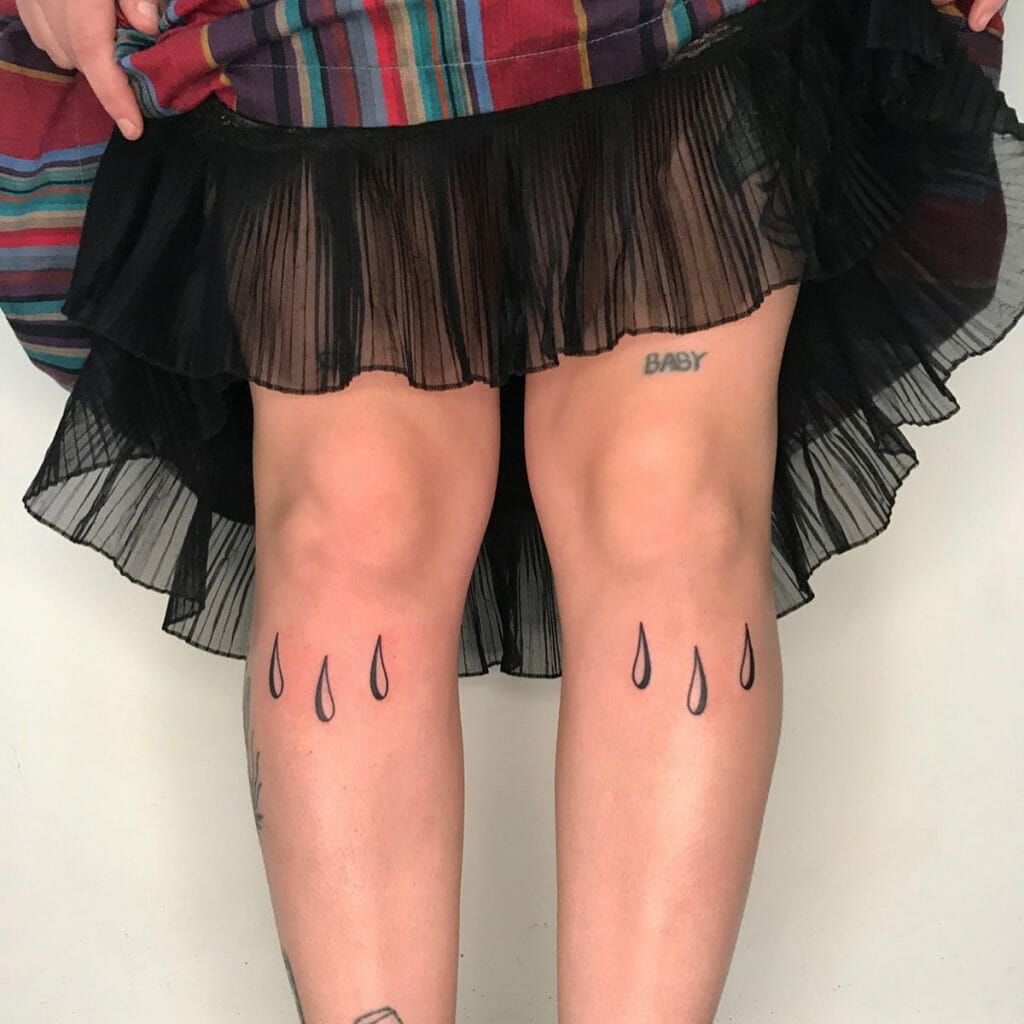 Teardrop Tattoos auf Knien