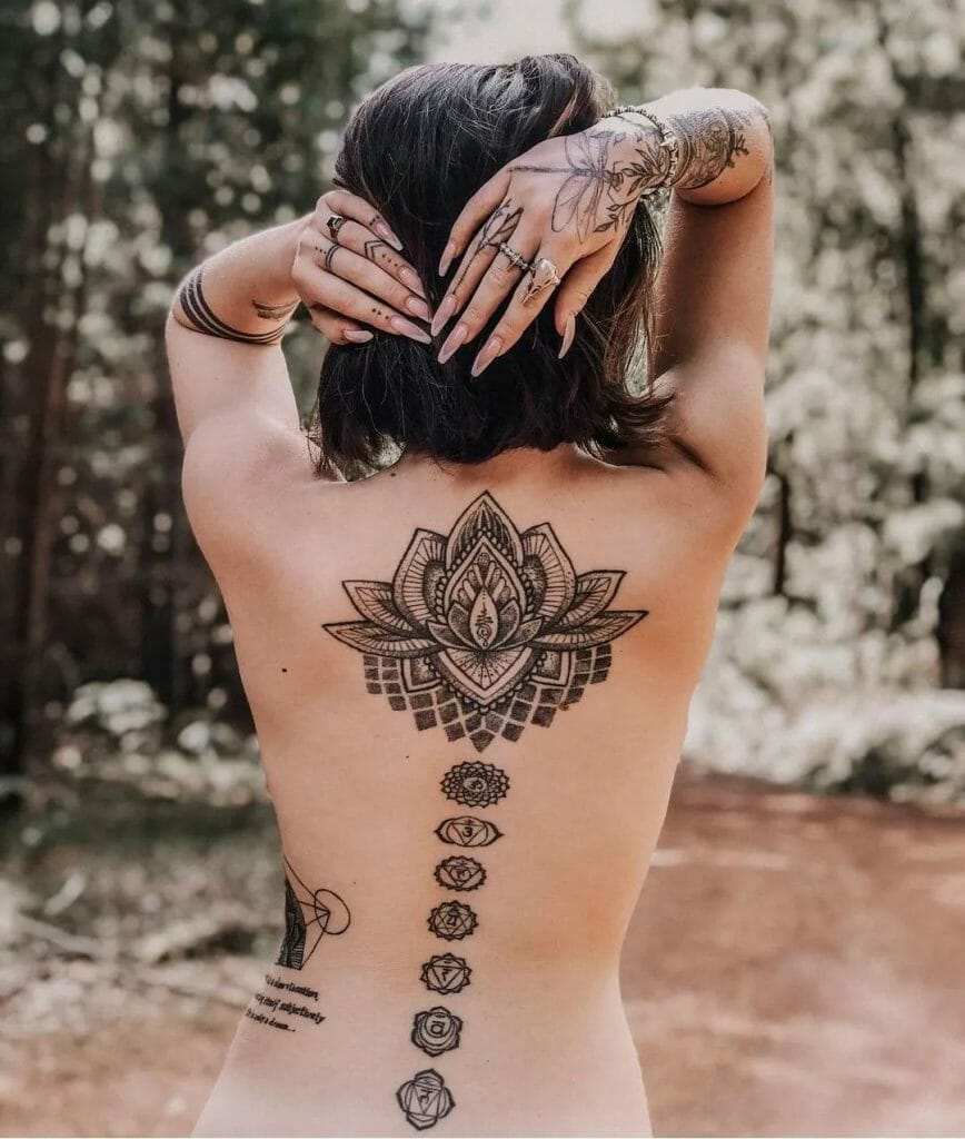The Seven Main Chakras With Lotus Flower