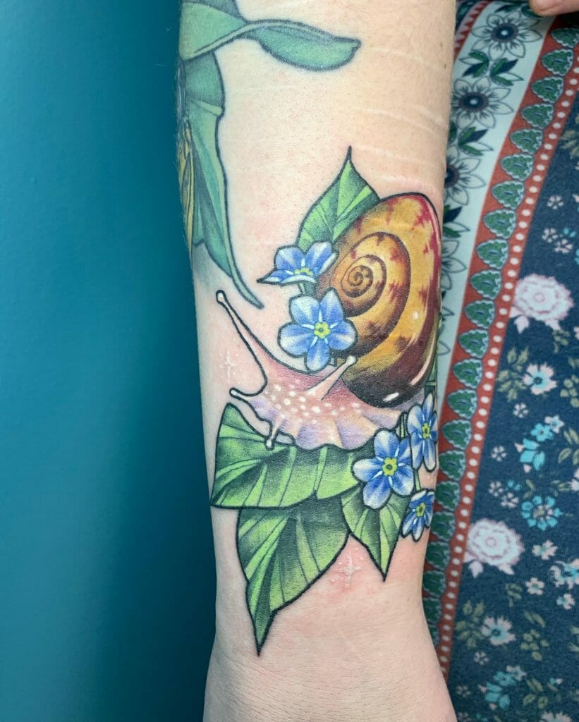 The Snails And The Forget Me Not Tattoo Meaning
