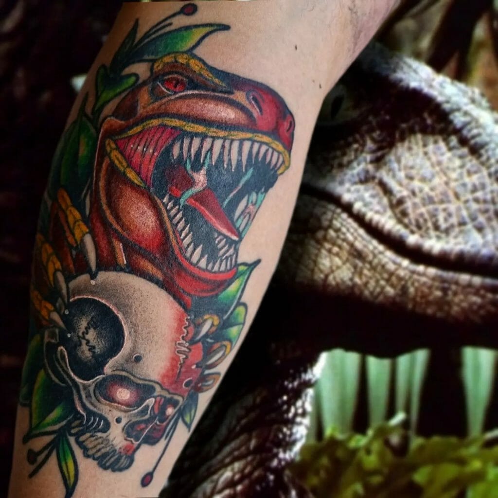 Traditional Dinosaur Tattoo