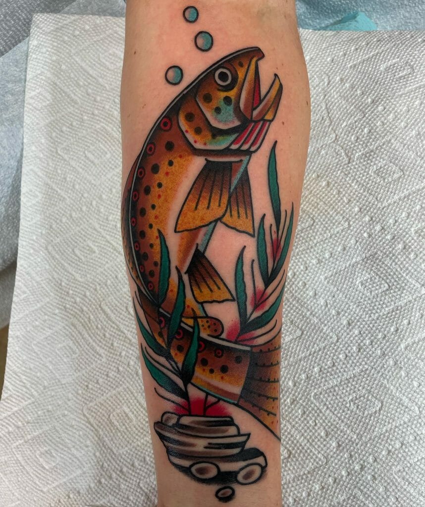 Traditional Fishing Tattoo