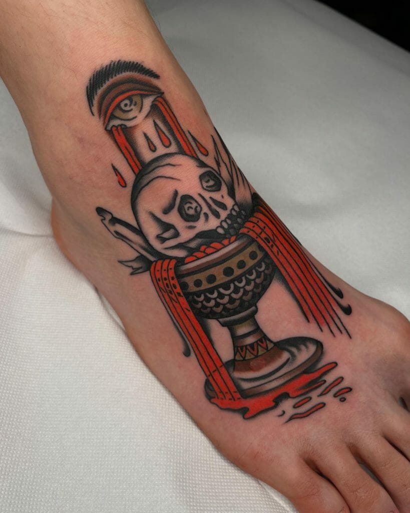 Traditional Foot Tattoo Ideas For Men