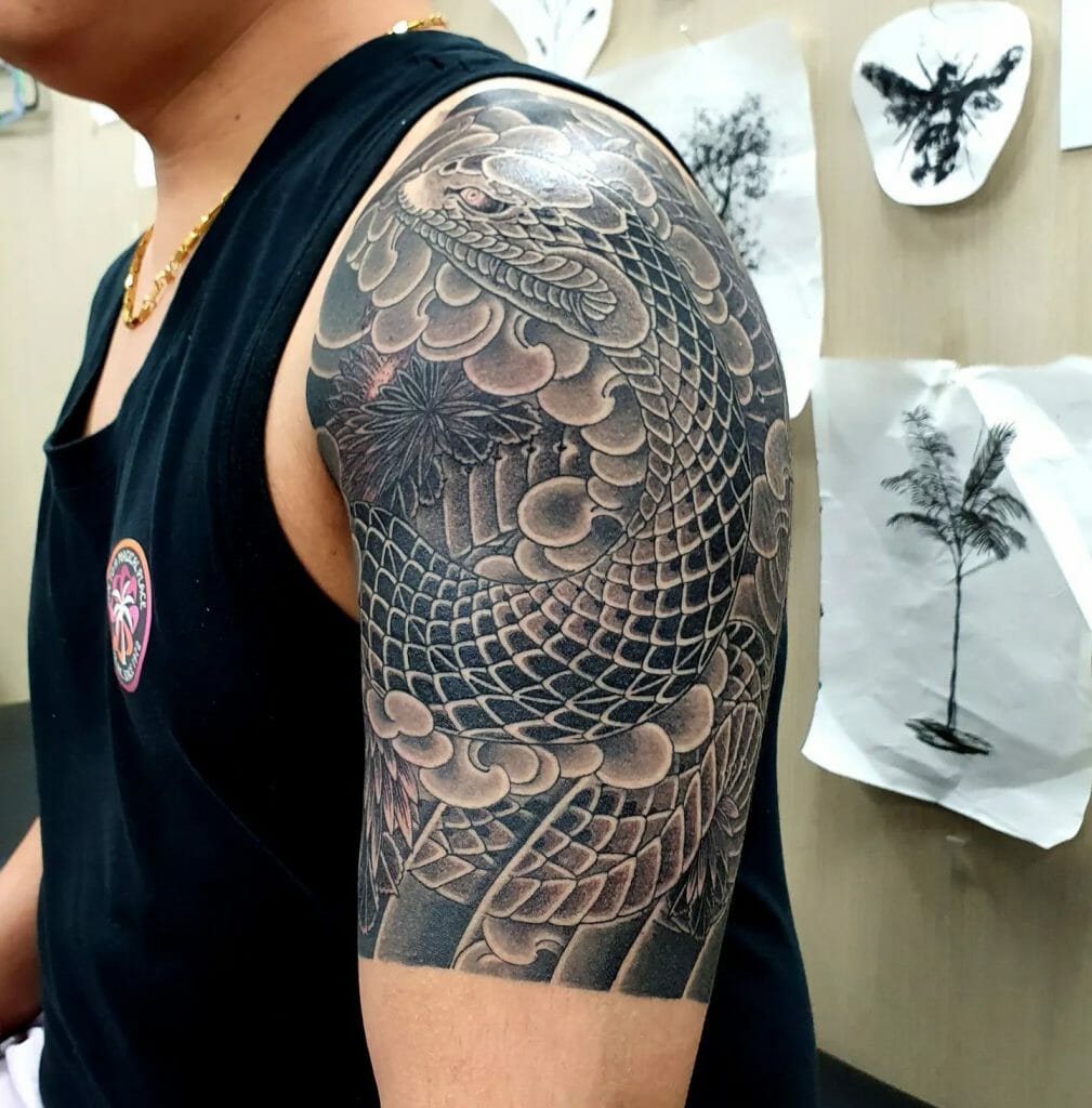 Traditional Japanese Snake Tattoos