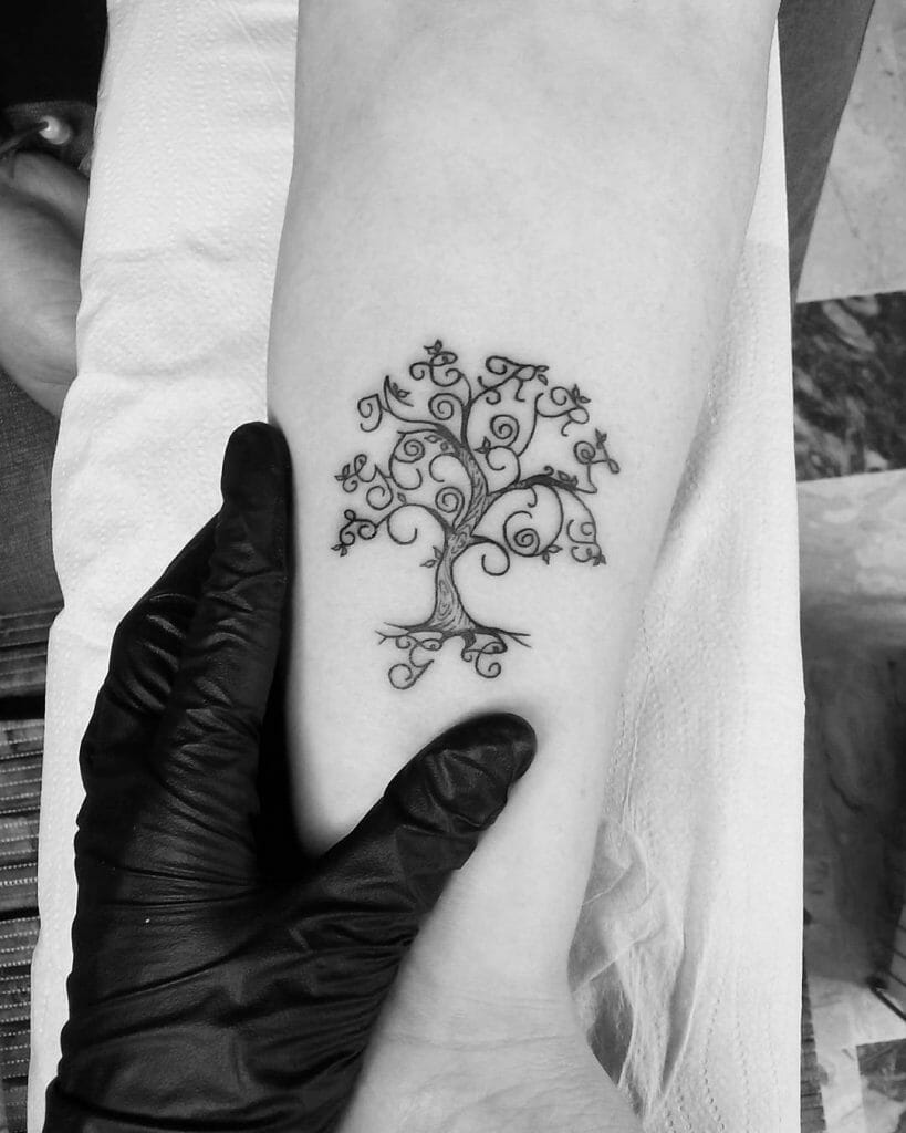 Tree Of Life Grandkids Tattoo Ideas