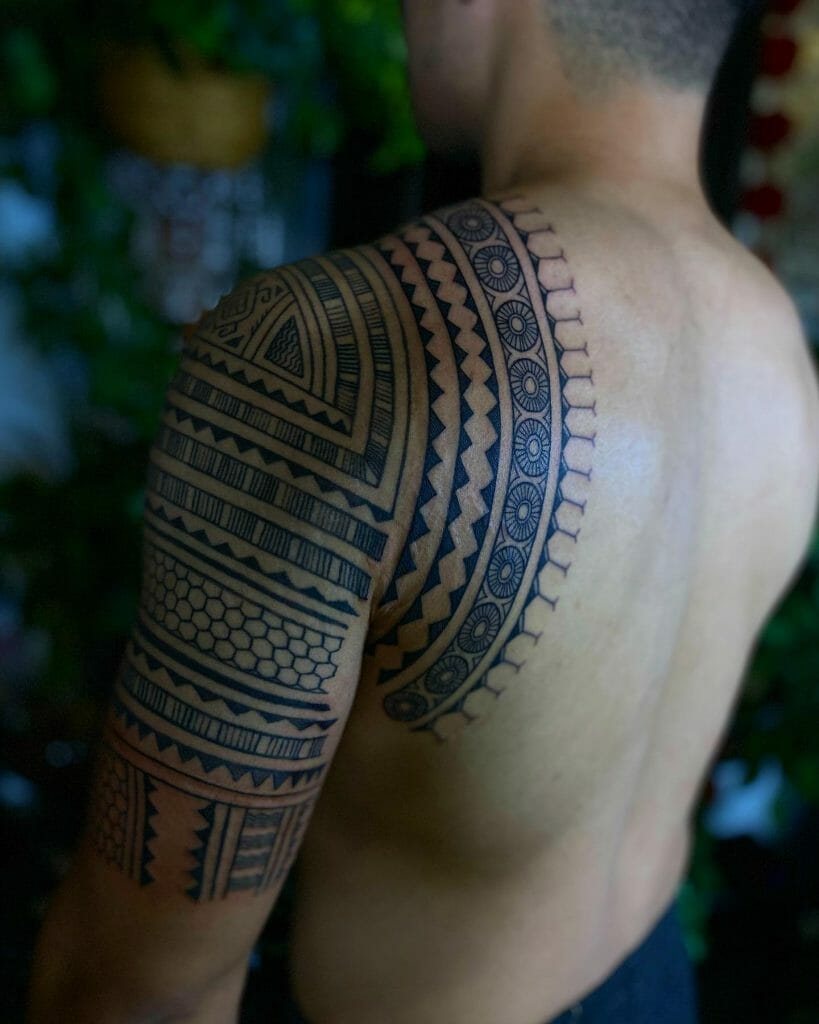 Tribal Back Of Arm Tattoo