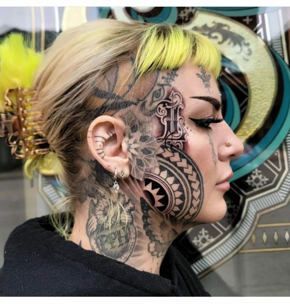 Tribal Face Tattoo