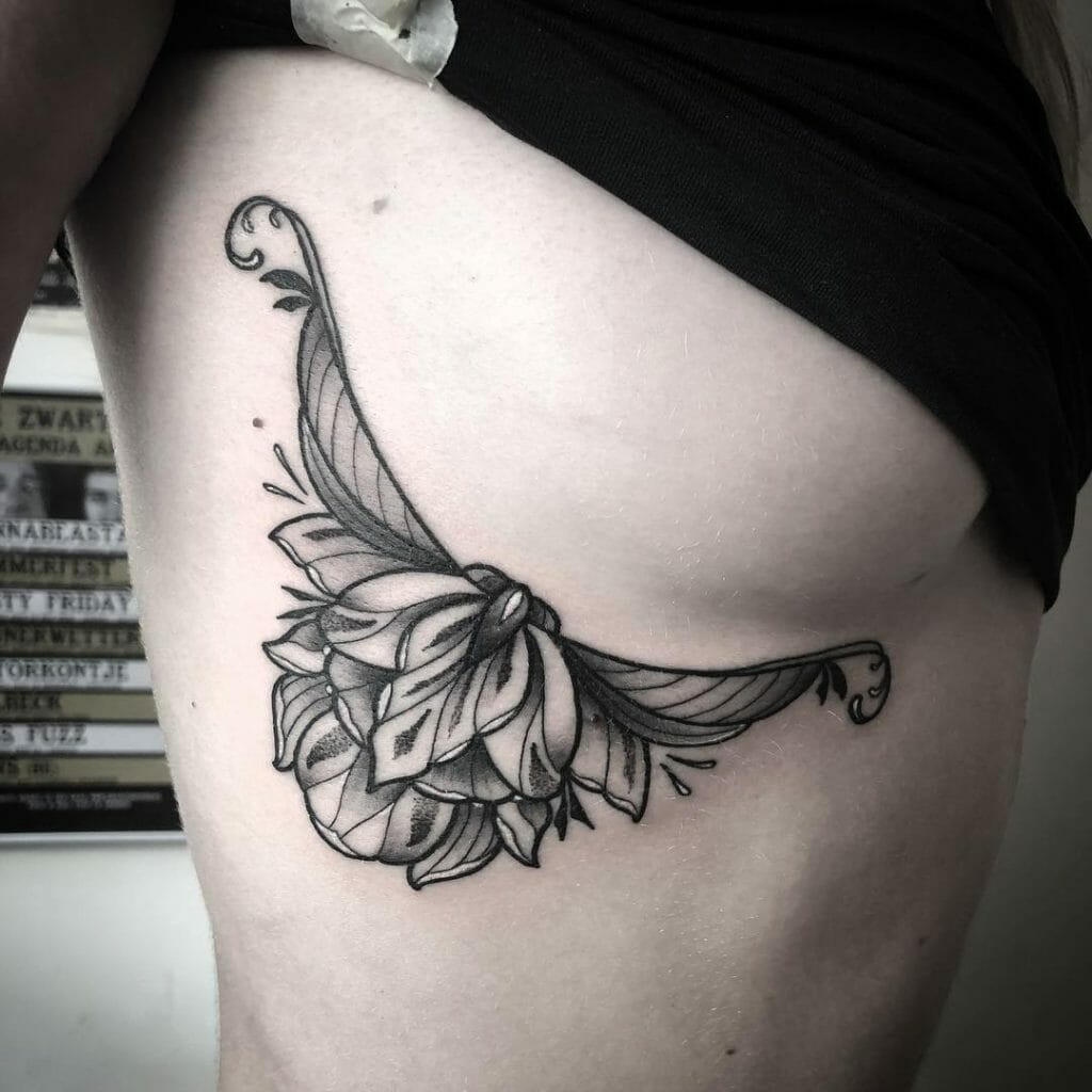 Underboob Tattoo With Mandala Designs