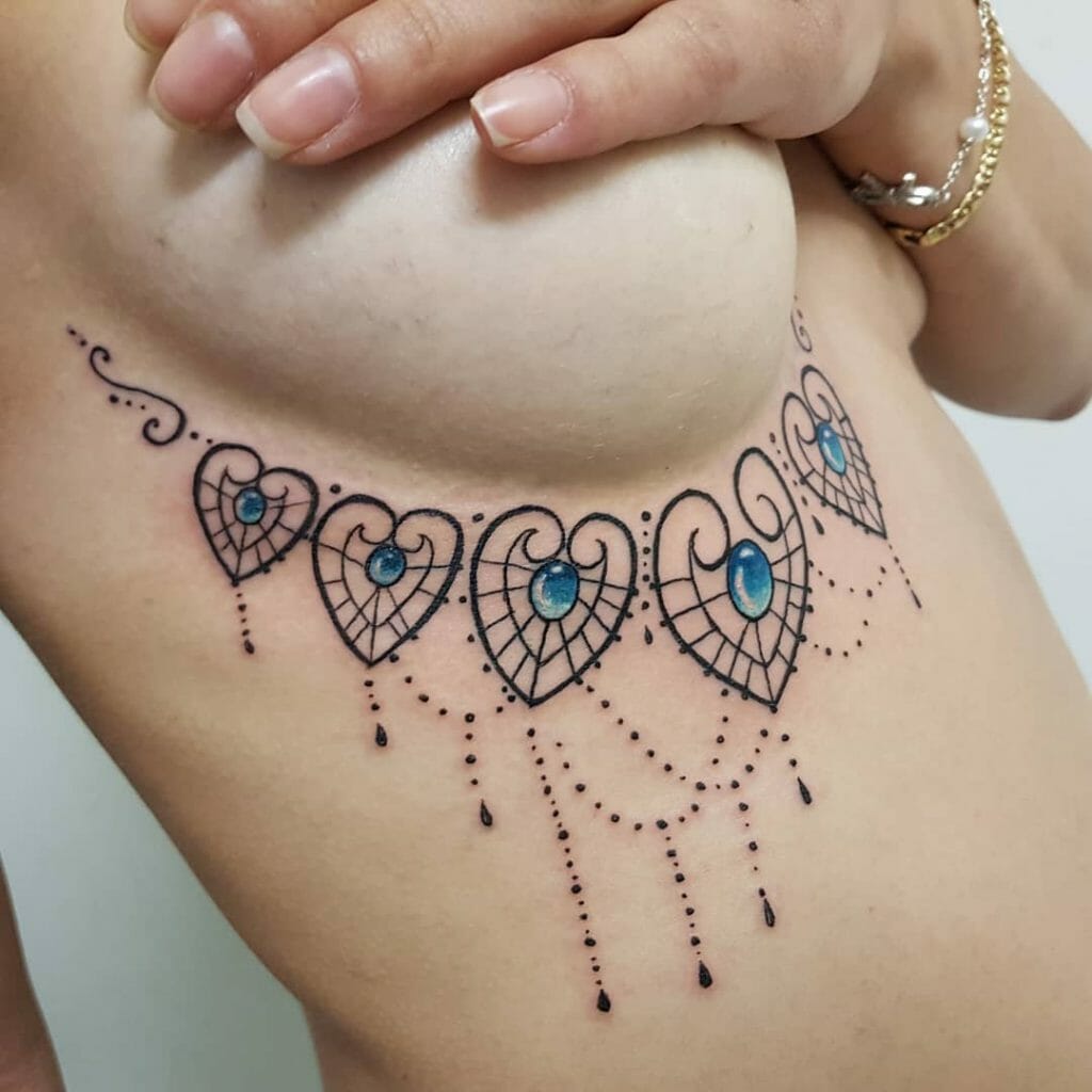 Underboob Tattoo With Mandala Designs ideas