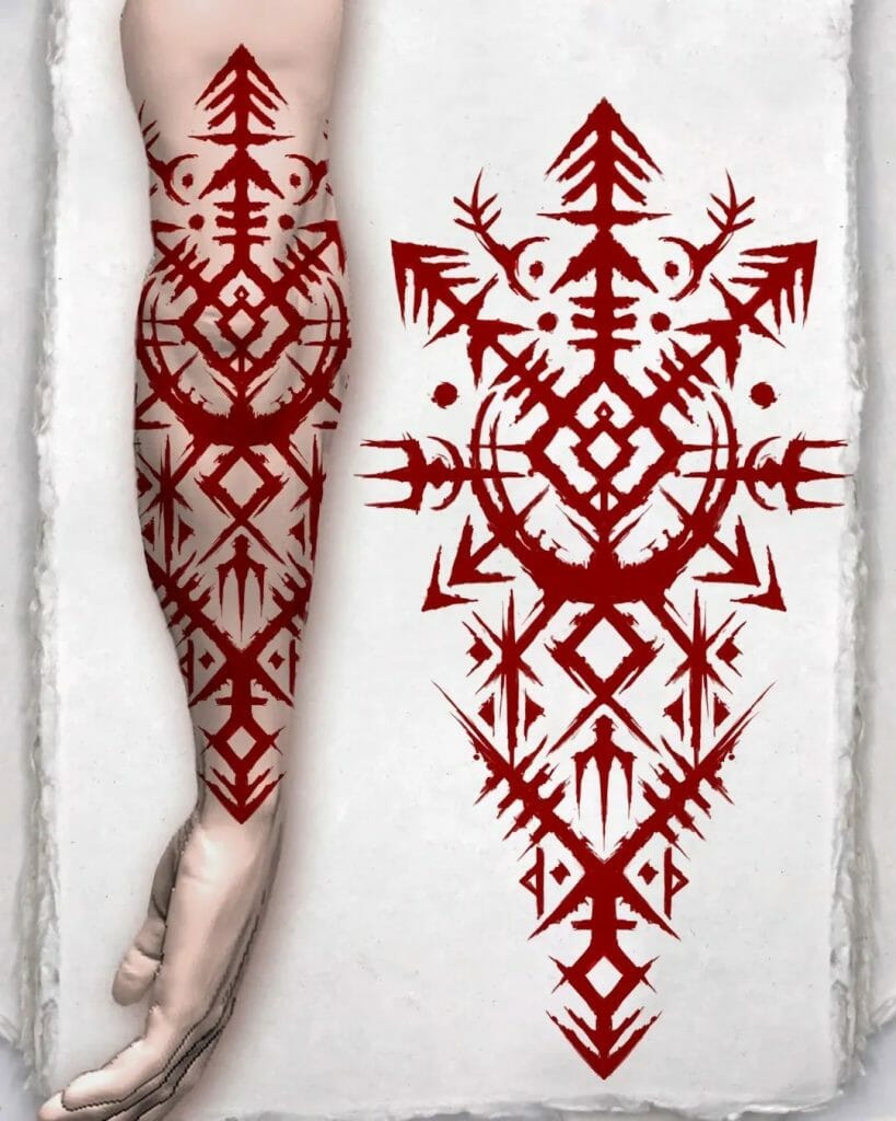Vegvisir Viking Compass Tattoo