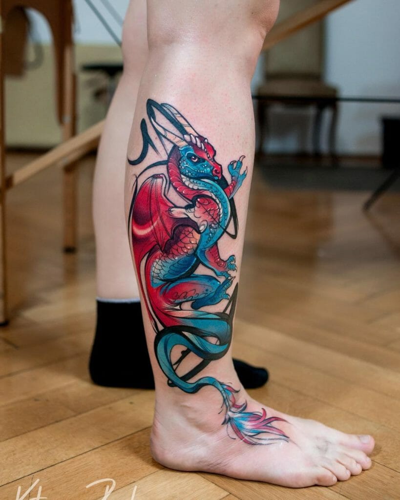 Vibrant Dragon Tattoo