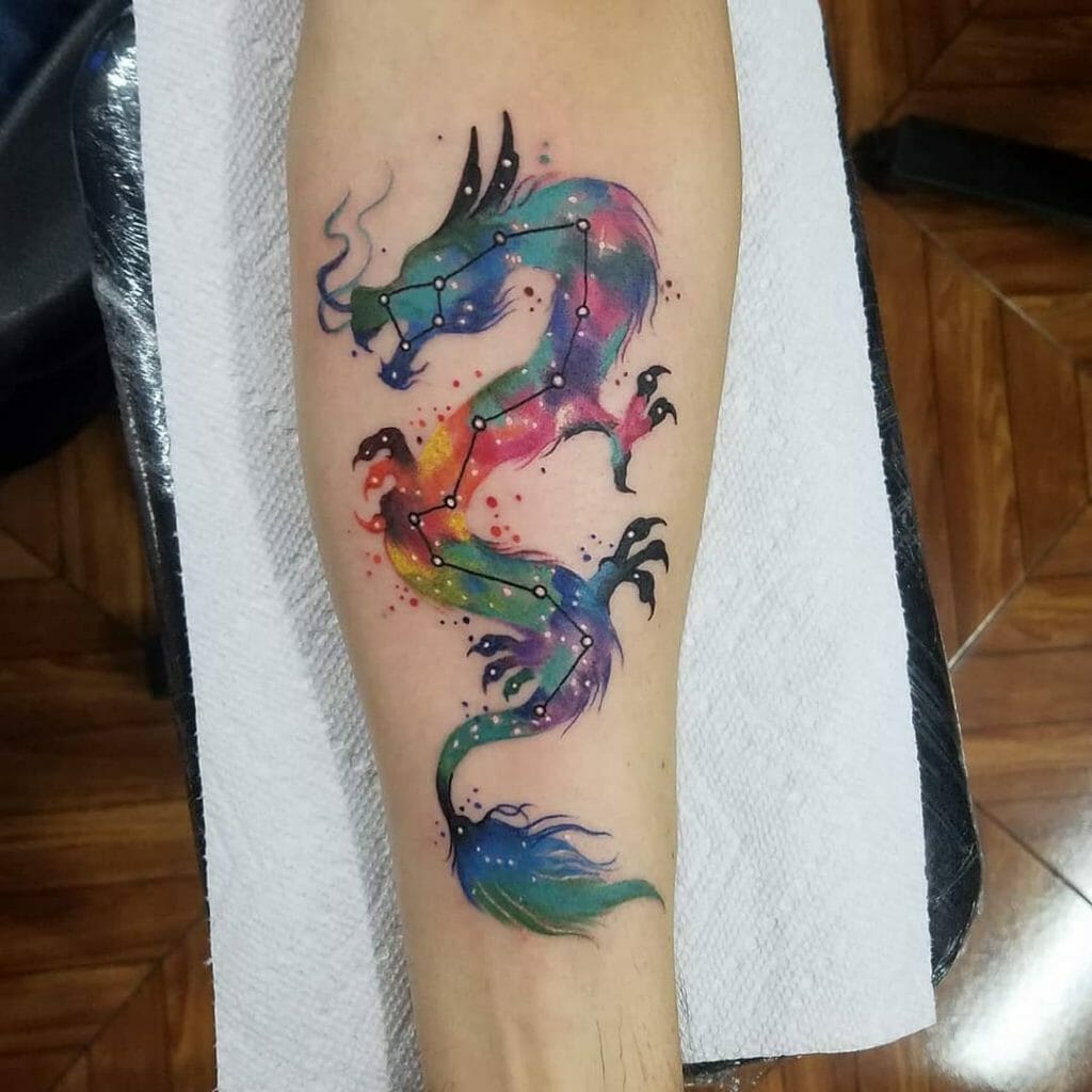 Watercolour Dragon Tattoos