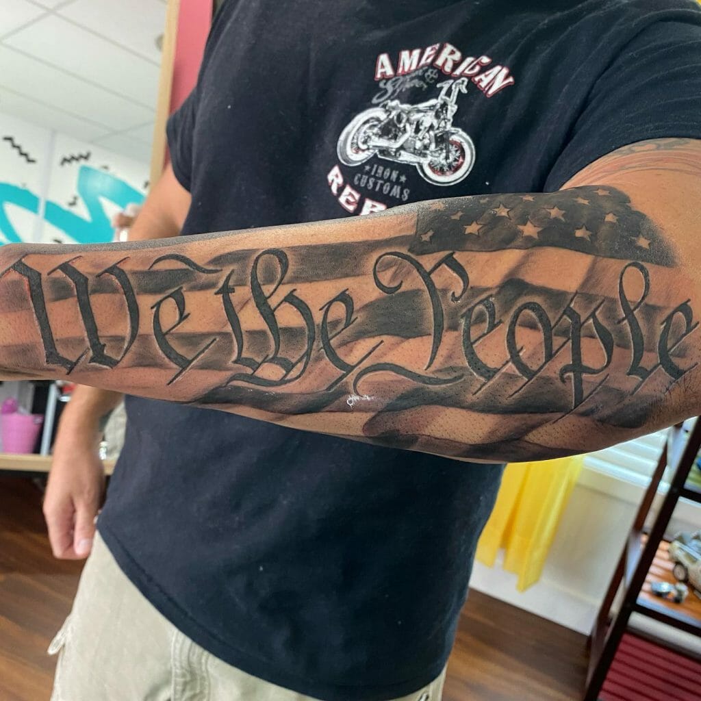 We The People American Flag Tattoos