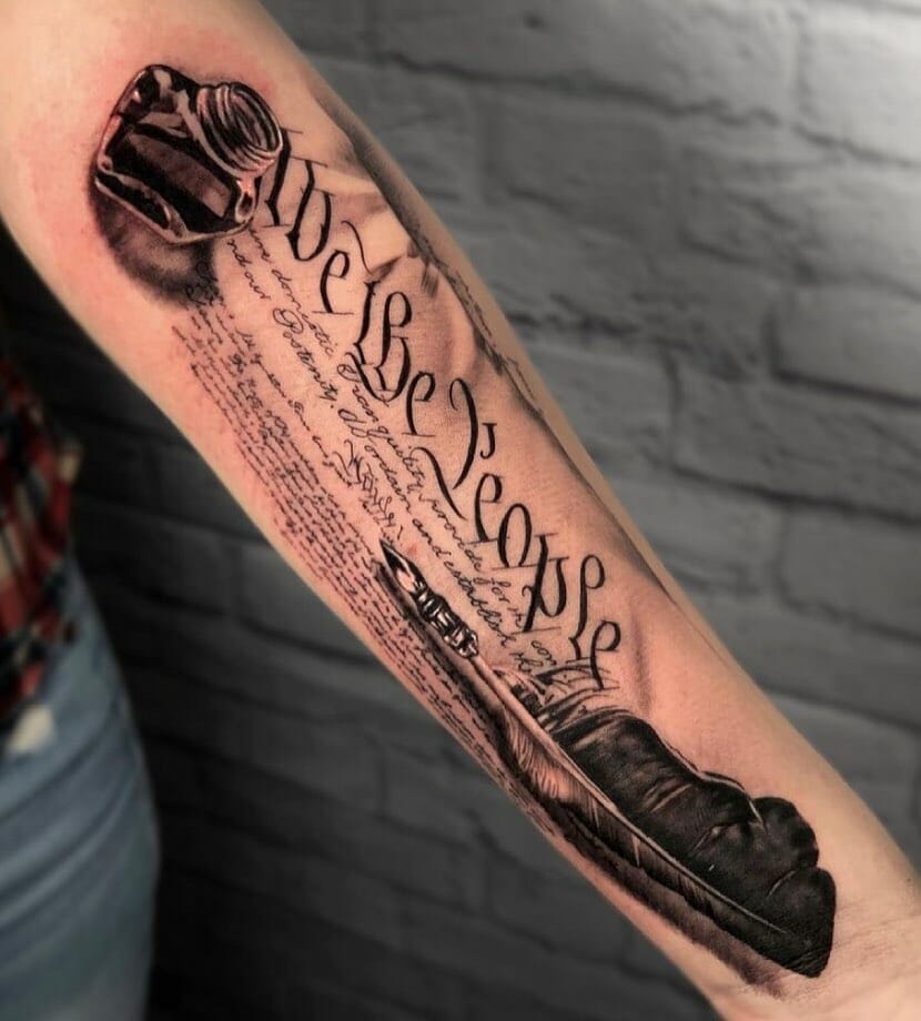 We The People Constitution Tattoo