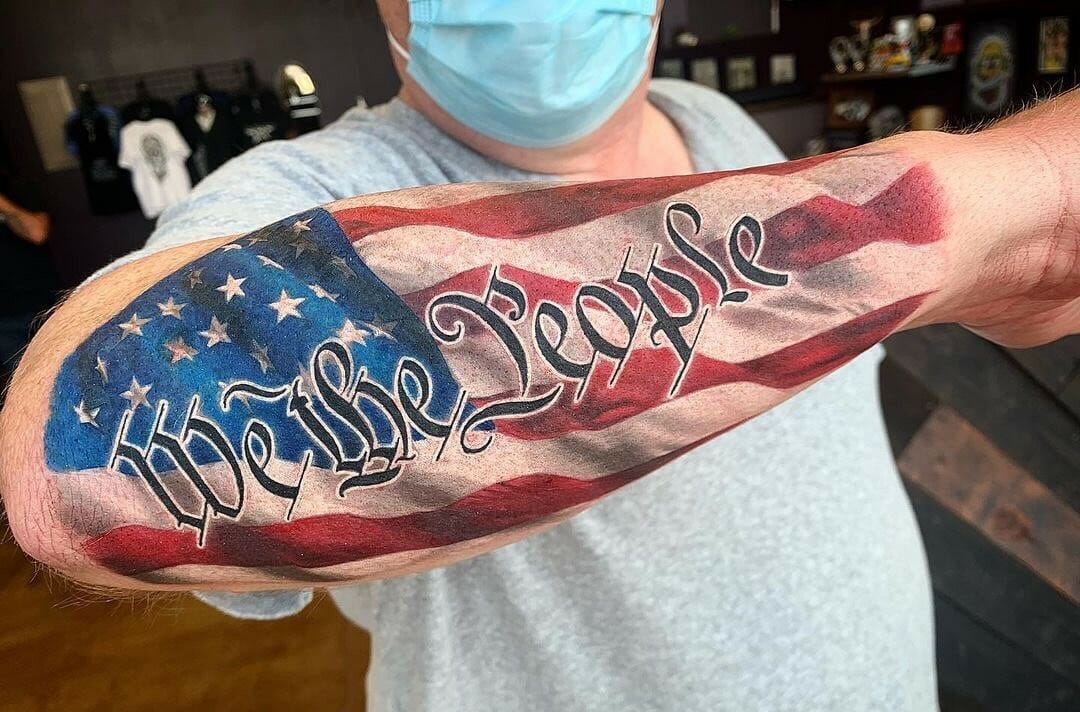 101 Best We The People Flag Tattoo Ideas That Will Blow Your Mind! - Outsons