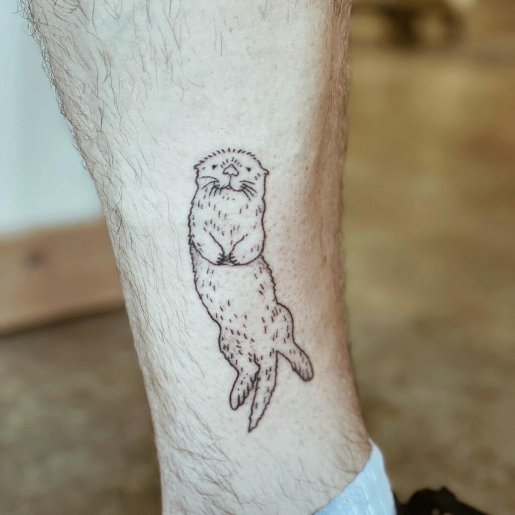 Whole Otter Leg Tattoo
