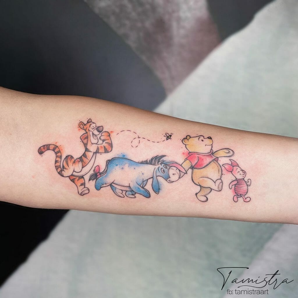 Winnie The Pooh And The Gang Tattoo