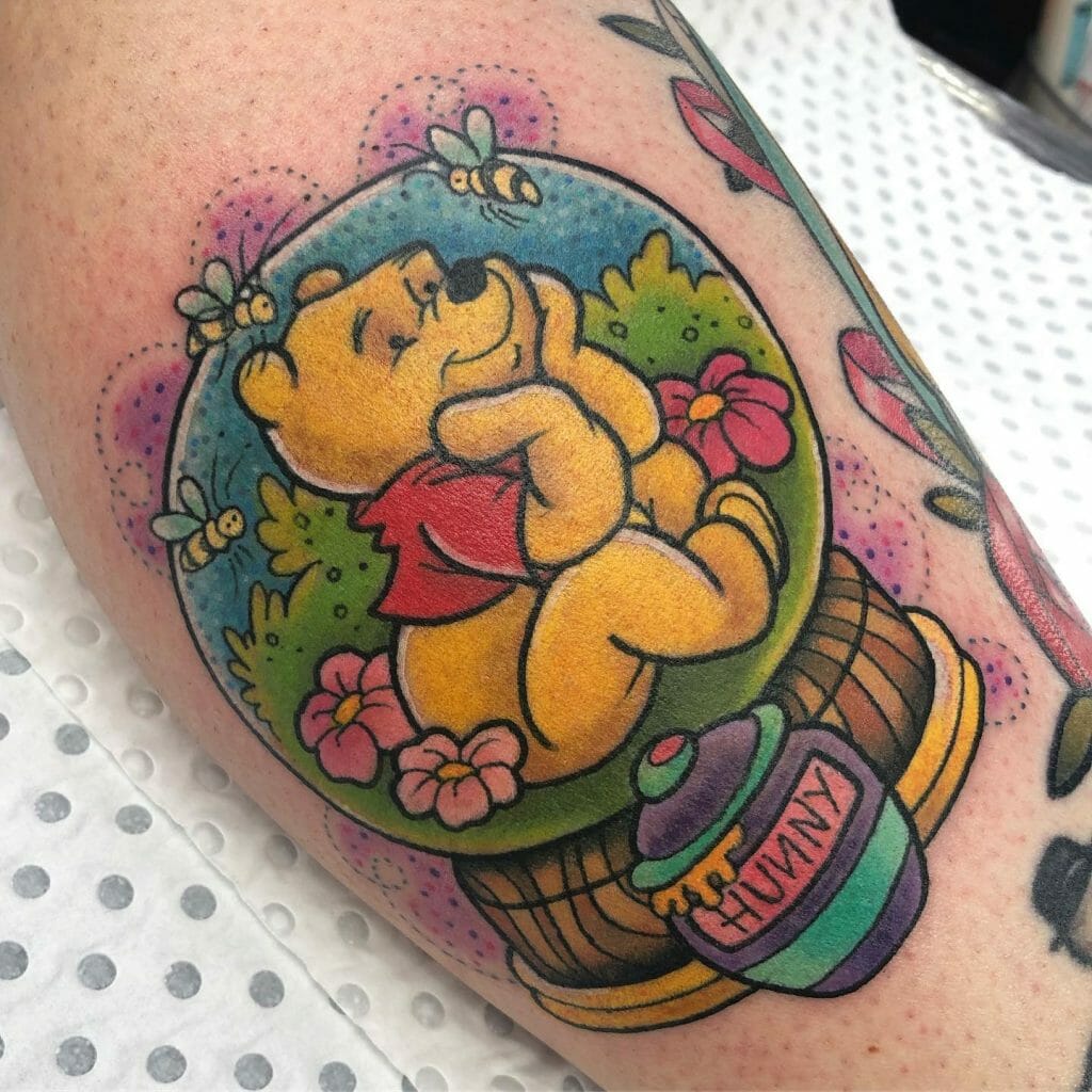 Winnie The Pooh Snow Globe Tattoo