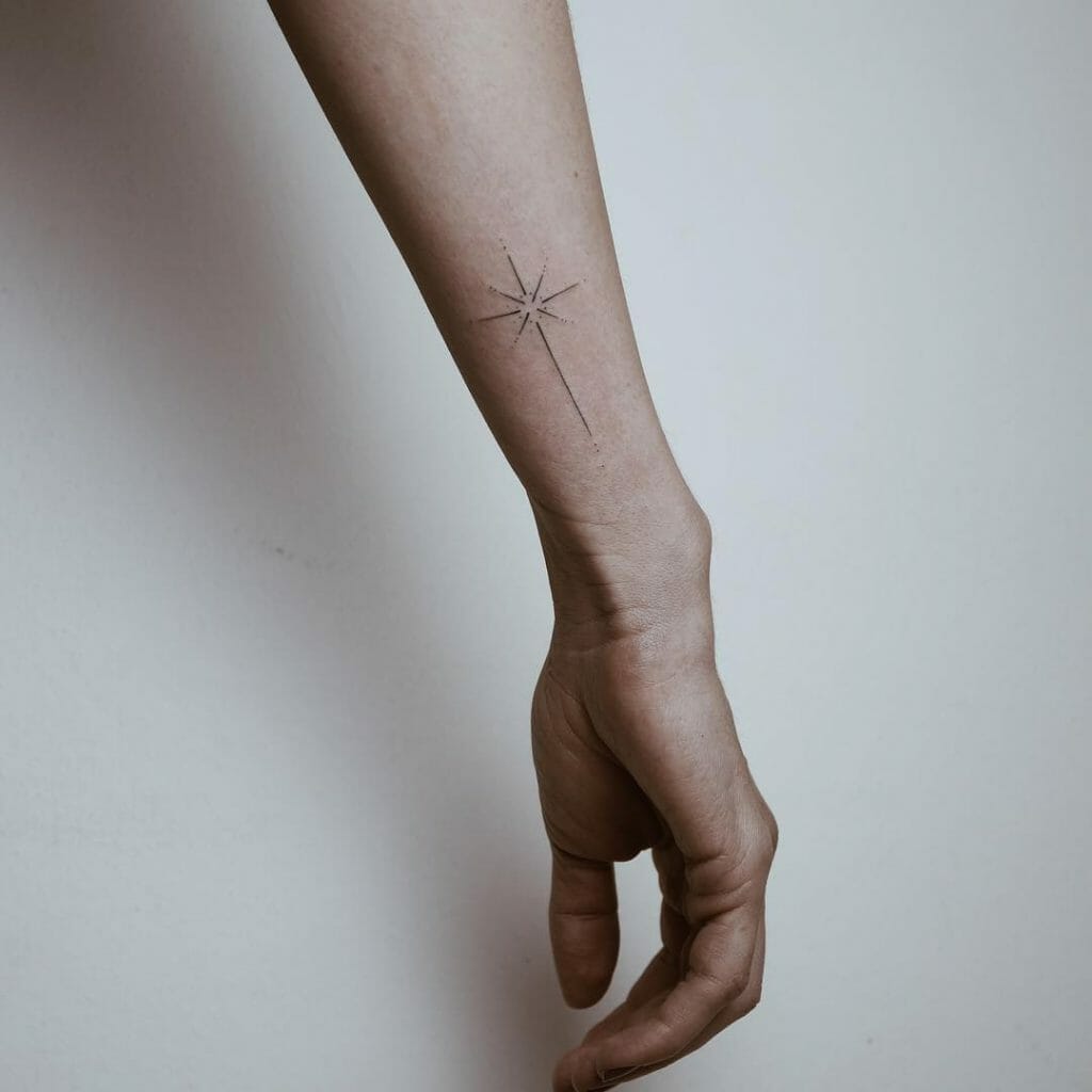 Wrist Falling Star Tattoo