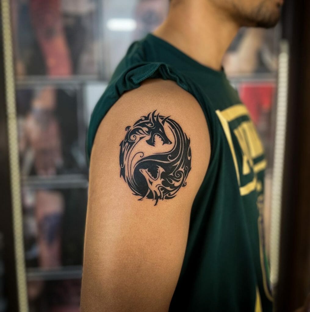 Yin-Yang Dragon Tattoo