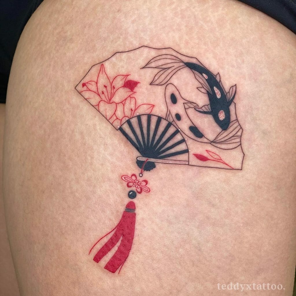 Yin Yang Symbol Koi Fish Tattoo