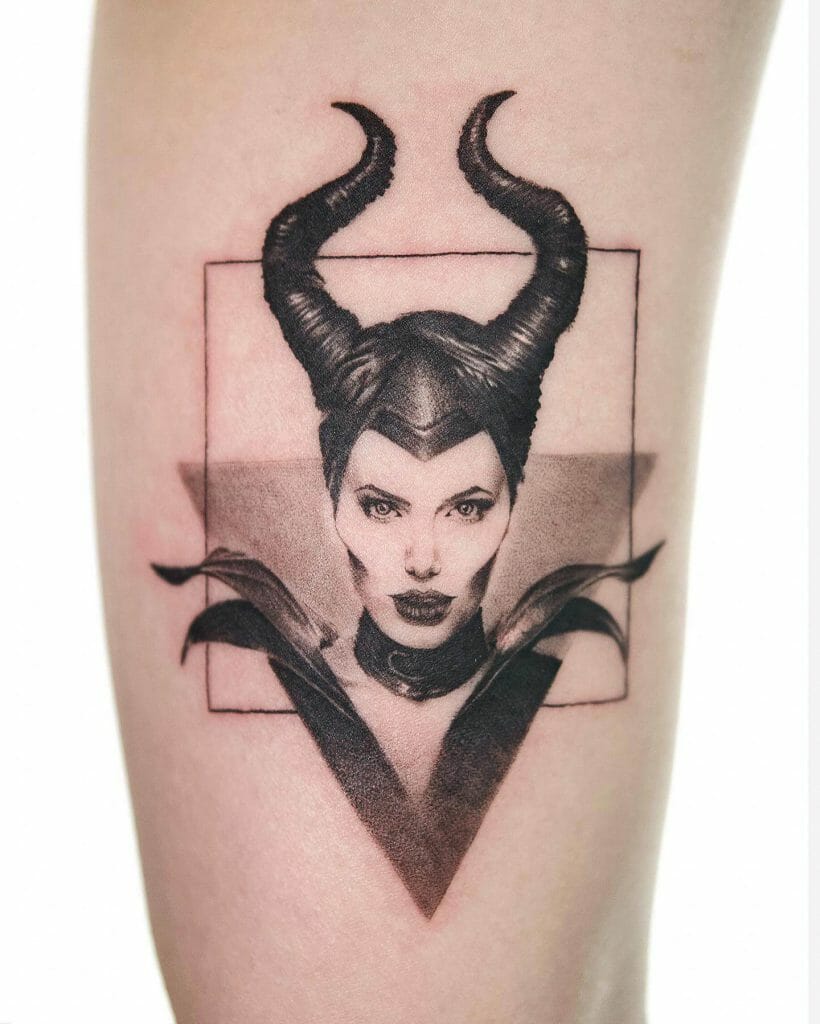 Monochrome Maleficent Tattoo