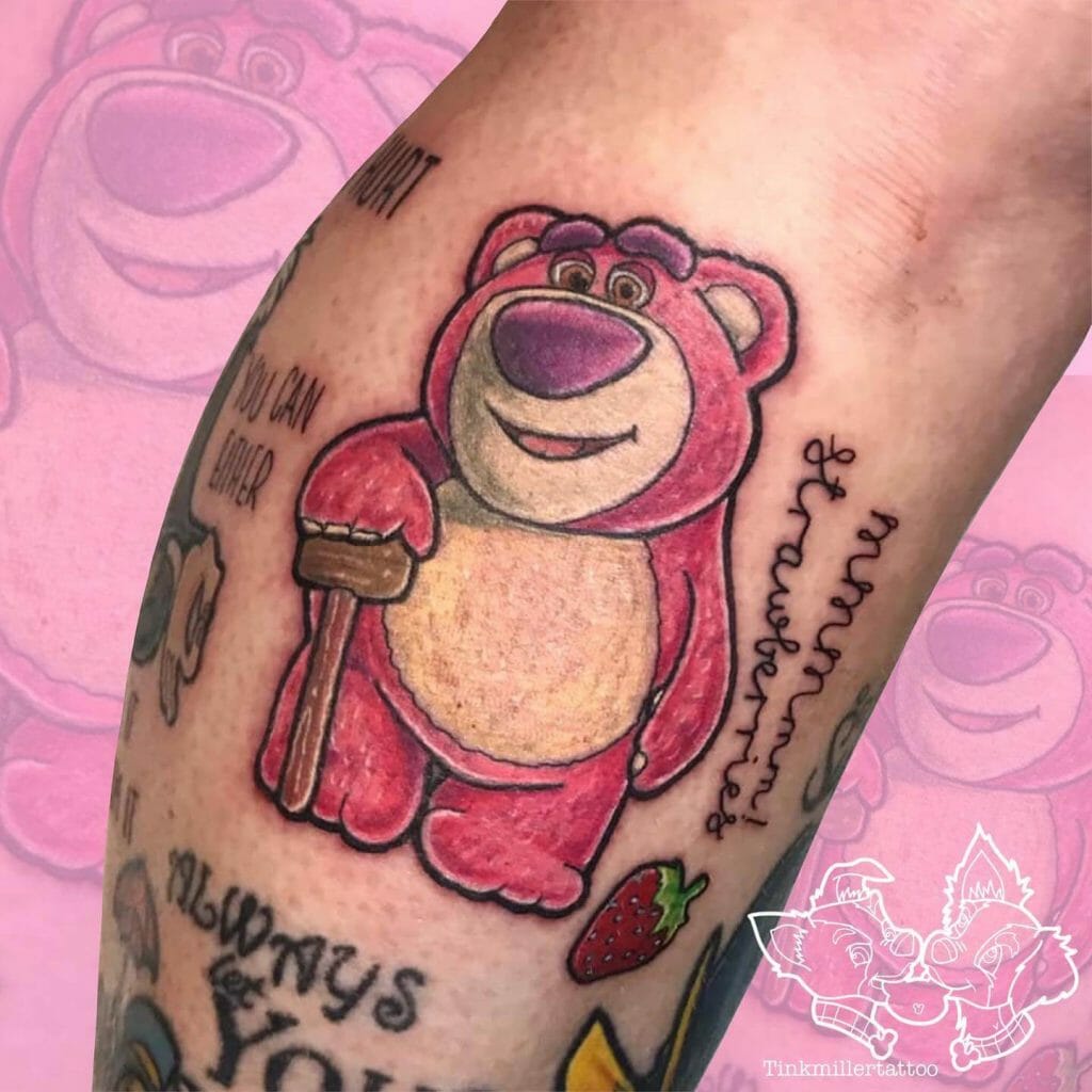 Pink Sunshine Bear Tattoo