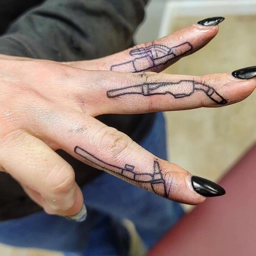 Welding Tattoos On Finger
