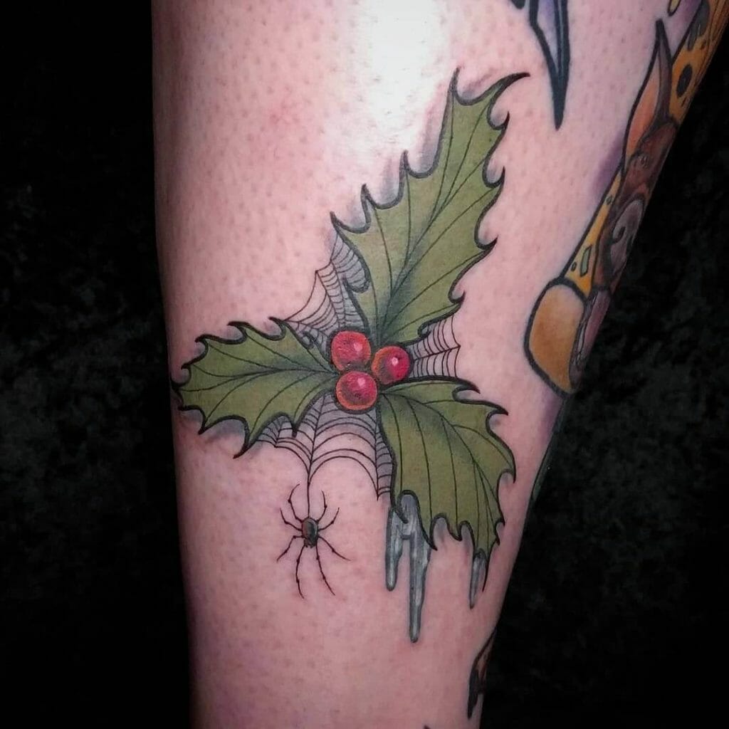Bright And Colorful Holly Floral Tattoos