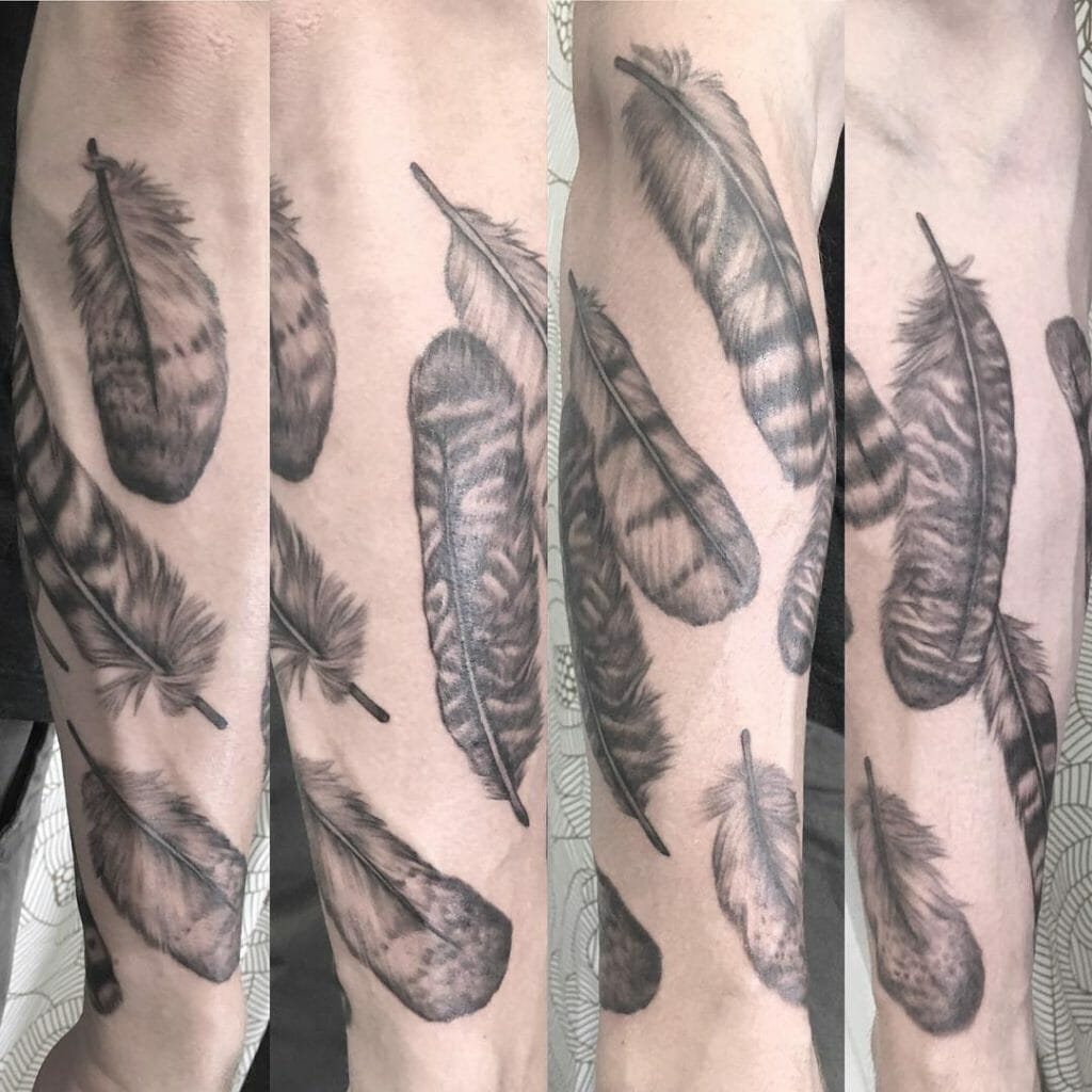 Owl Feather Tattoo