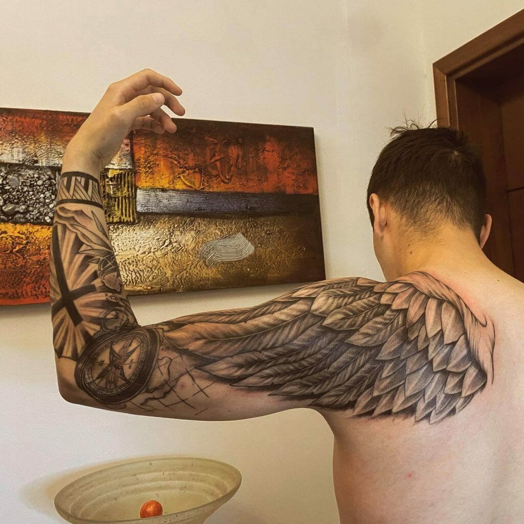 Angel Wings Arm Tattoo