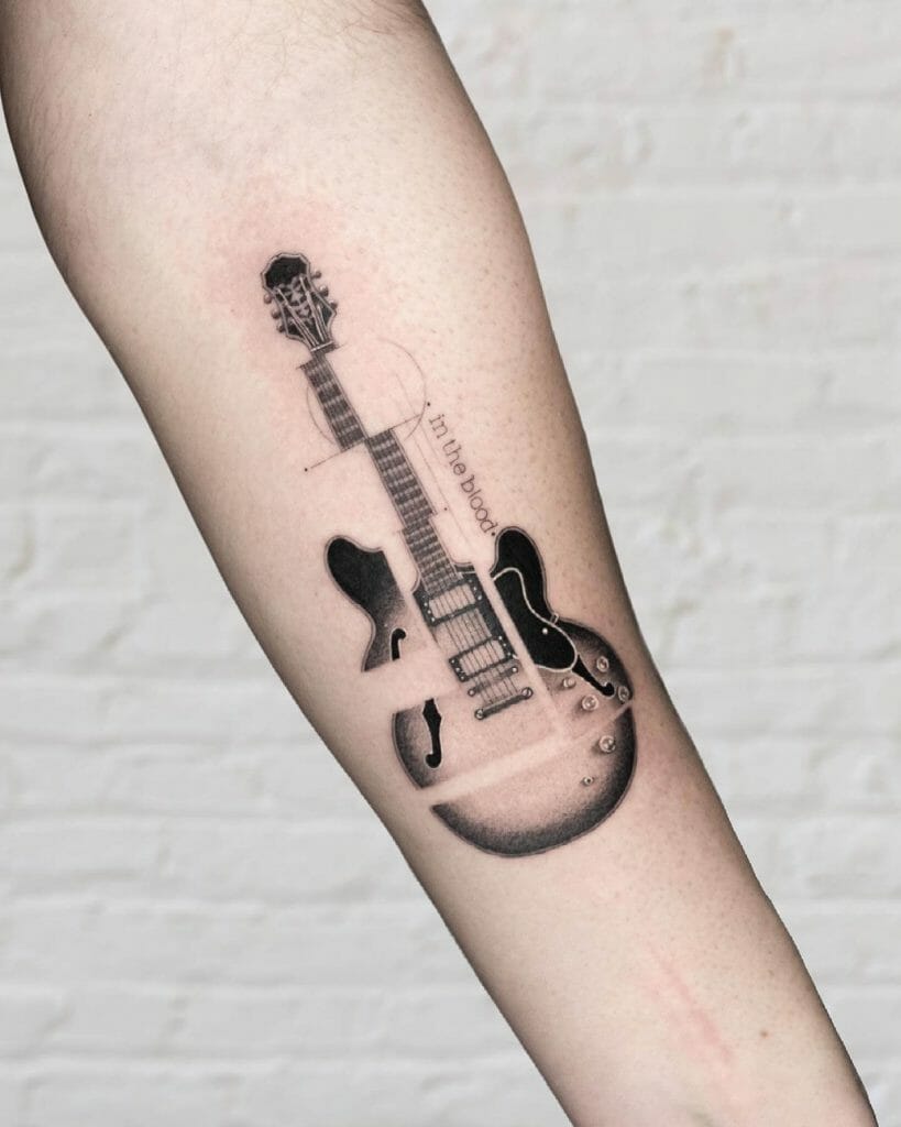 Guitar Tattoo Simple