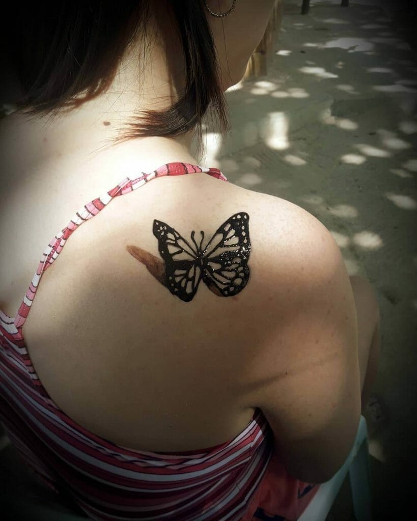 Back Shoulder Henna Tattoo