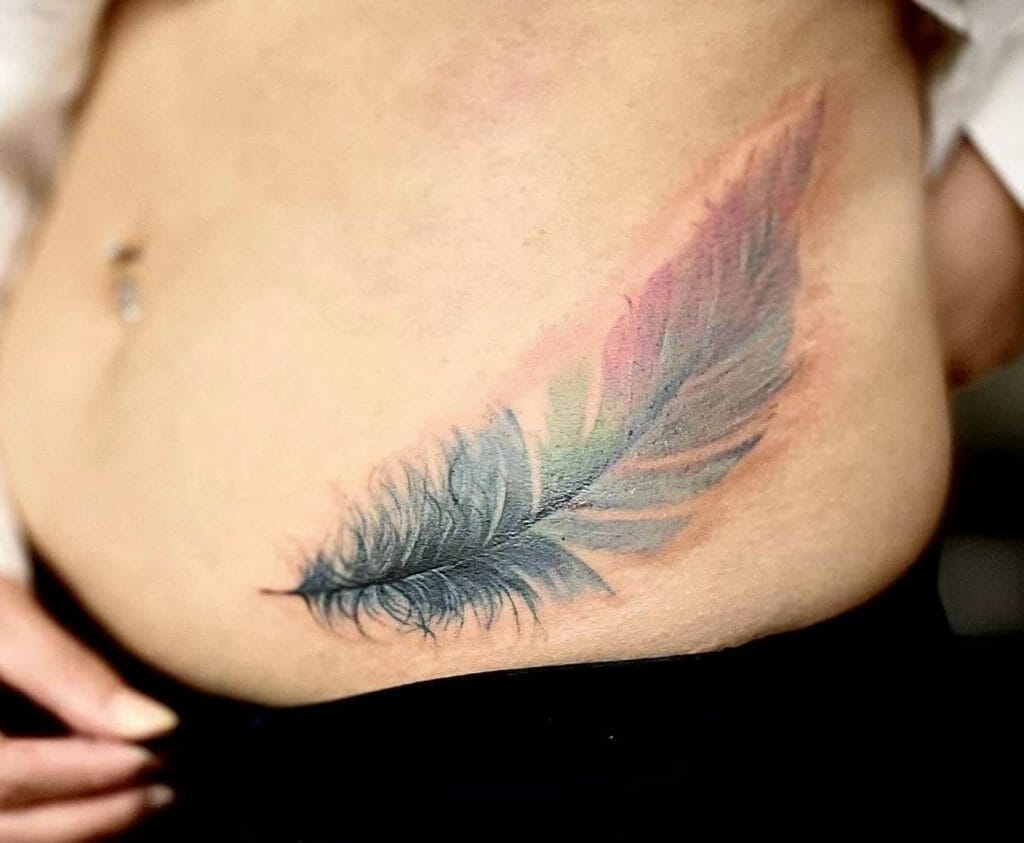 Native American Culture Simple Feather Tattoo