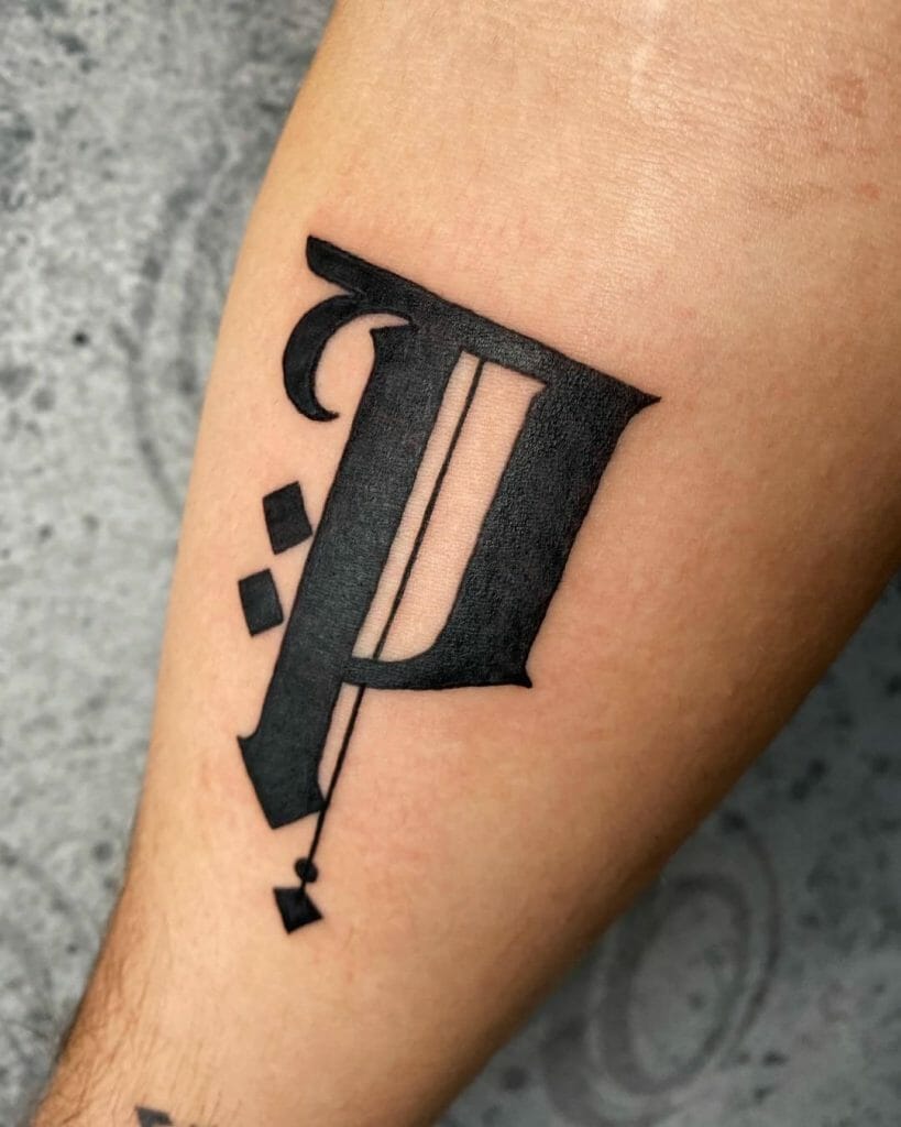 Letter P Tattoo