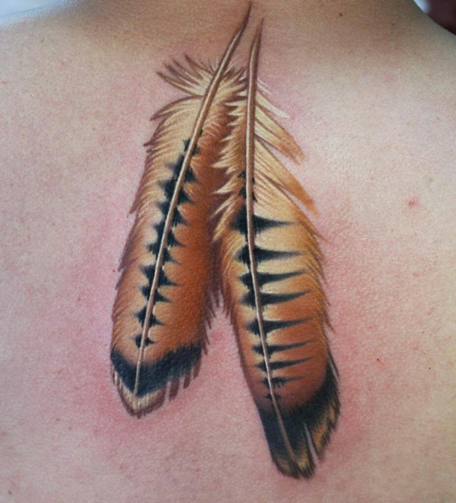 Small Feather Tattoo Idea Of Hawk Feather Tattoo
