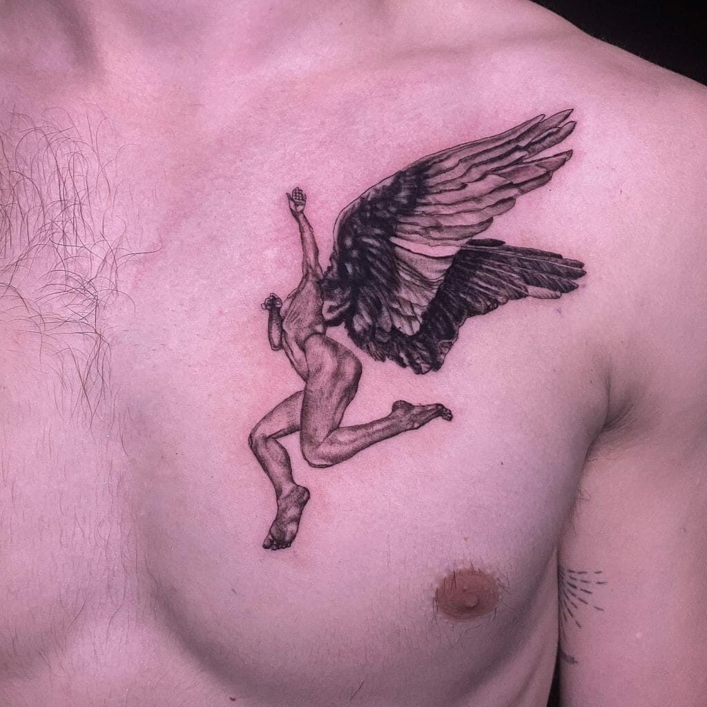 Fallen Angel Wings Tattoo