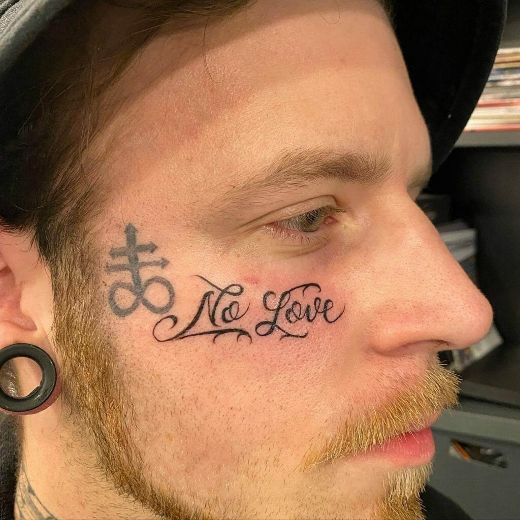 No Love Under Eye Concealer Tattoo For Men