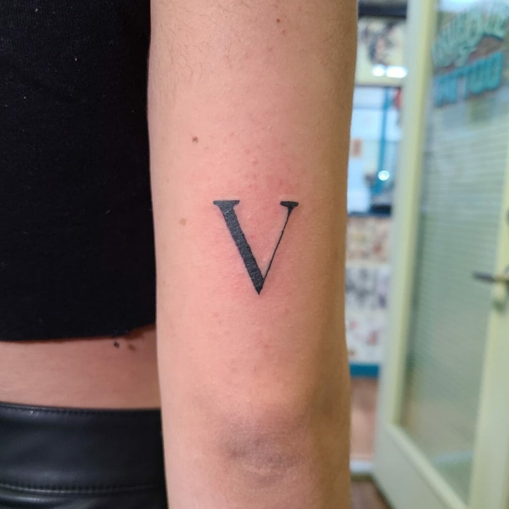 The Alphabet V Tattoo