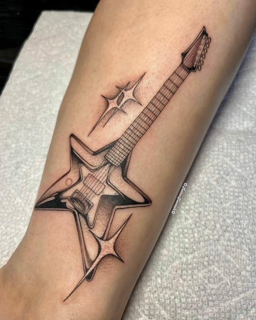 Unique Guitar Tattoo