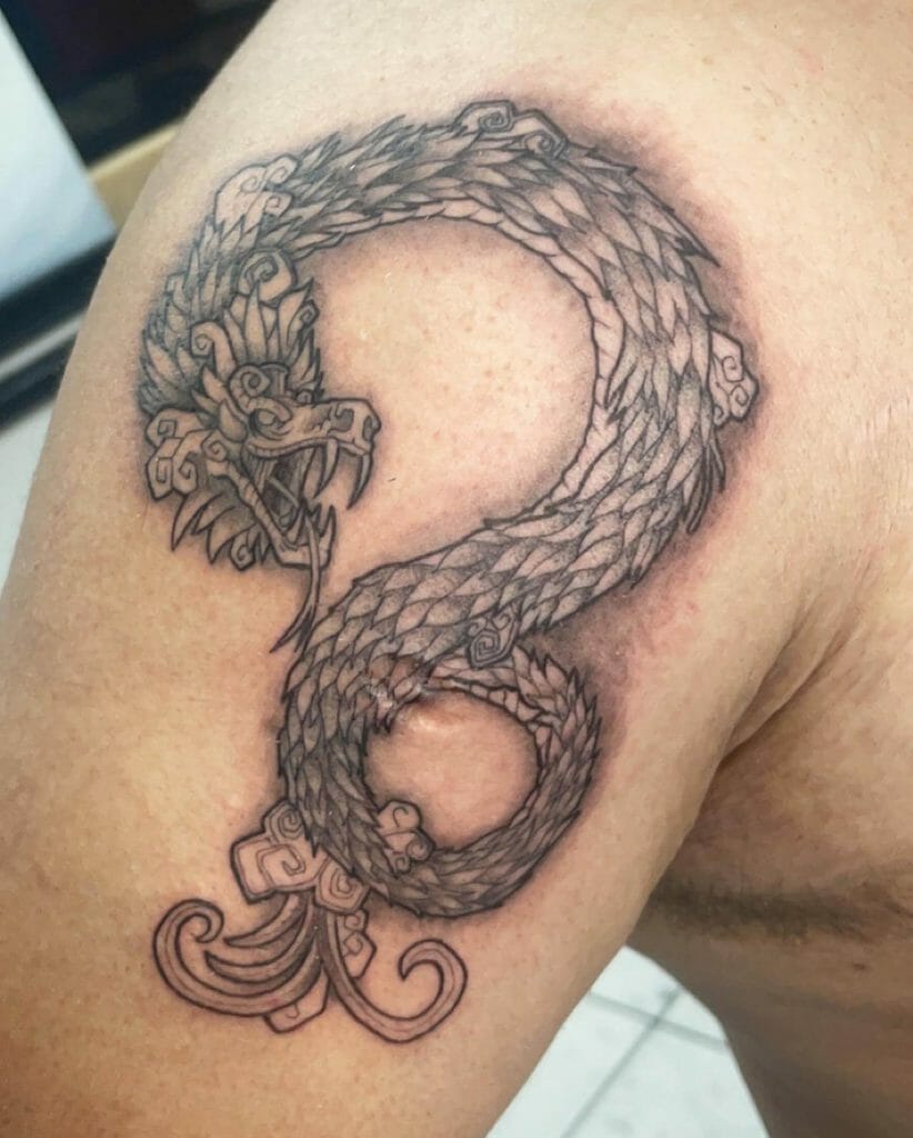 Simple Aztec Dragon Tattoo