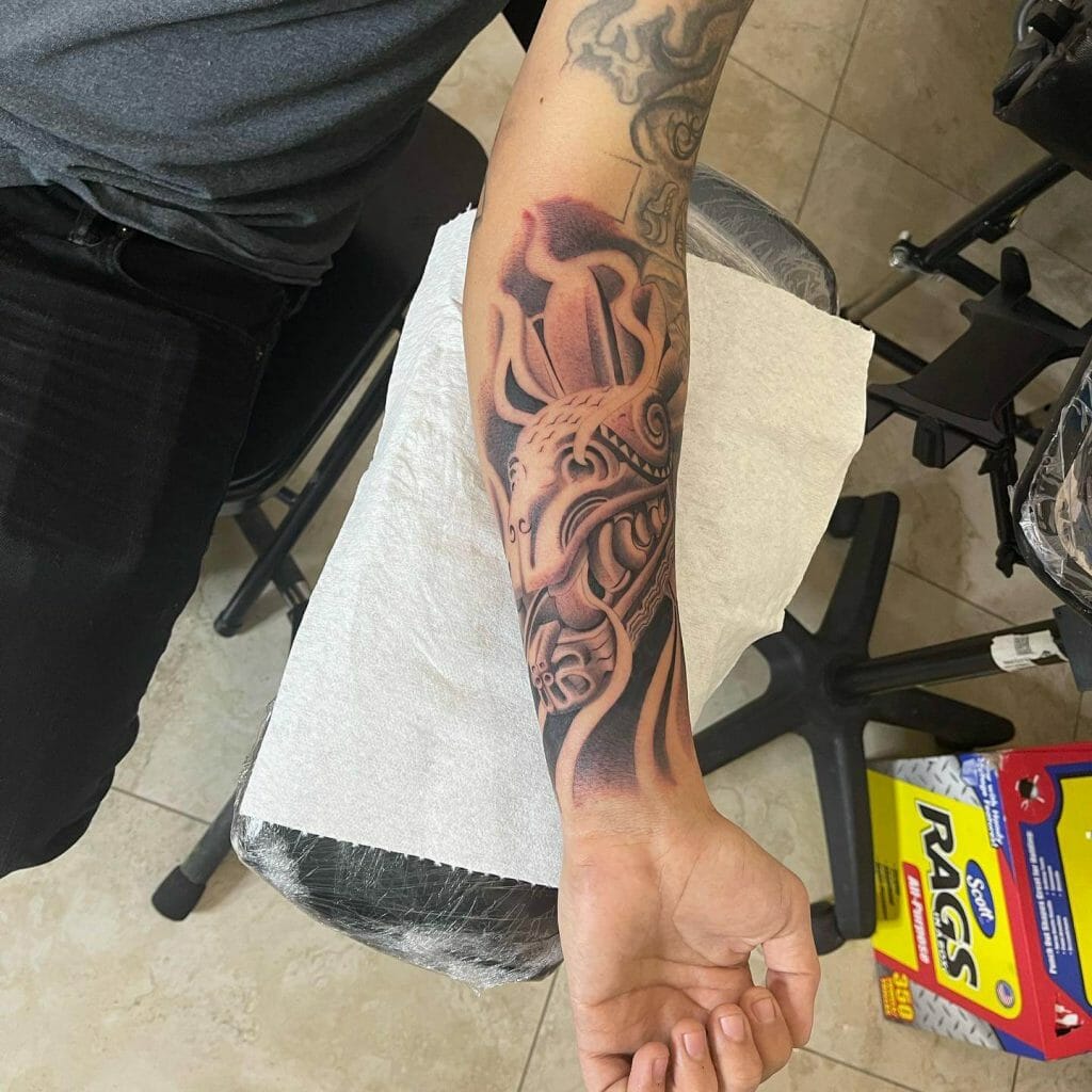 Aztec Sleeve Tattoo