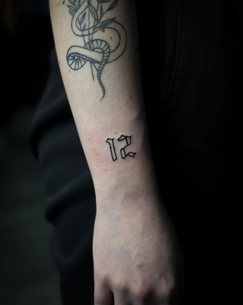 Simple 12 Tattoo