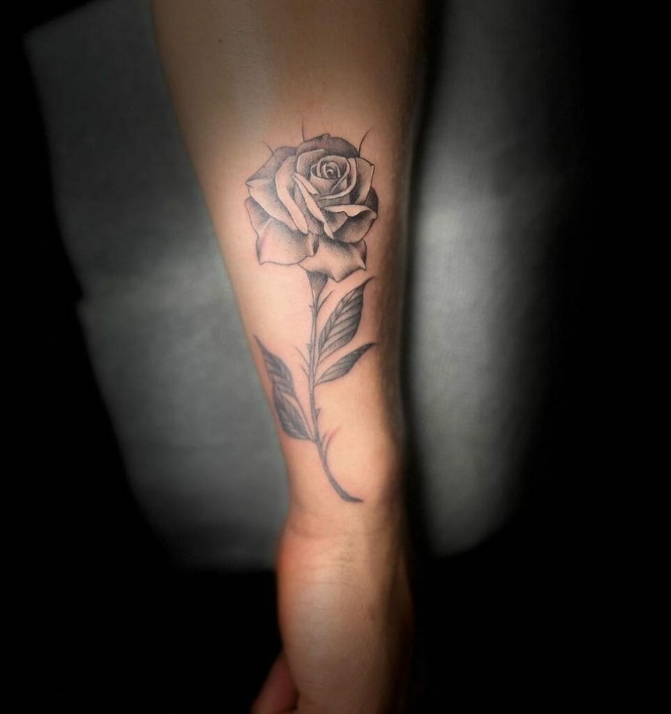 Wrist Stylish Rose Tattoo Designs