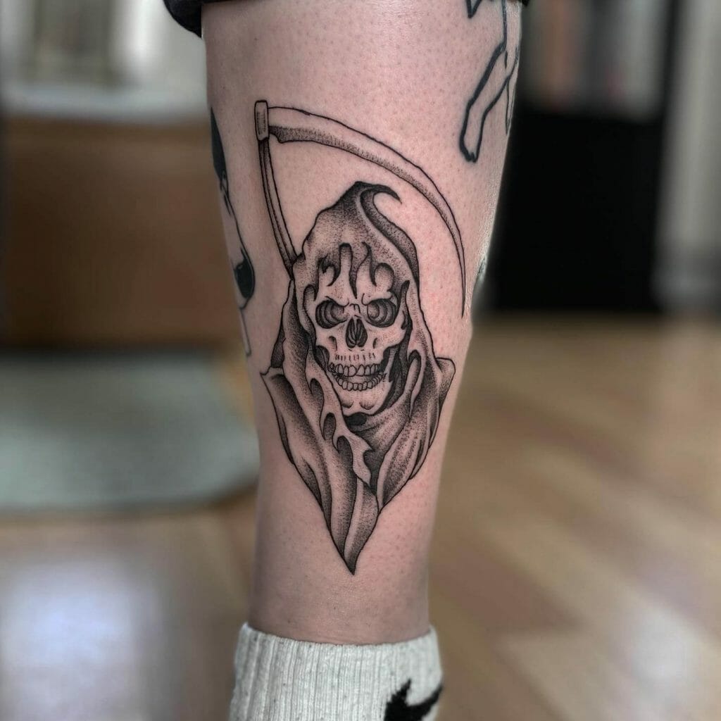 Simple Grim Reaper Tattoo Designs