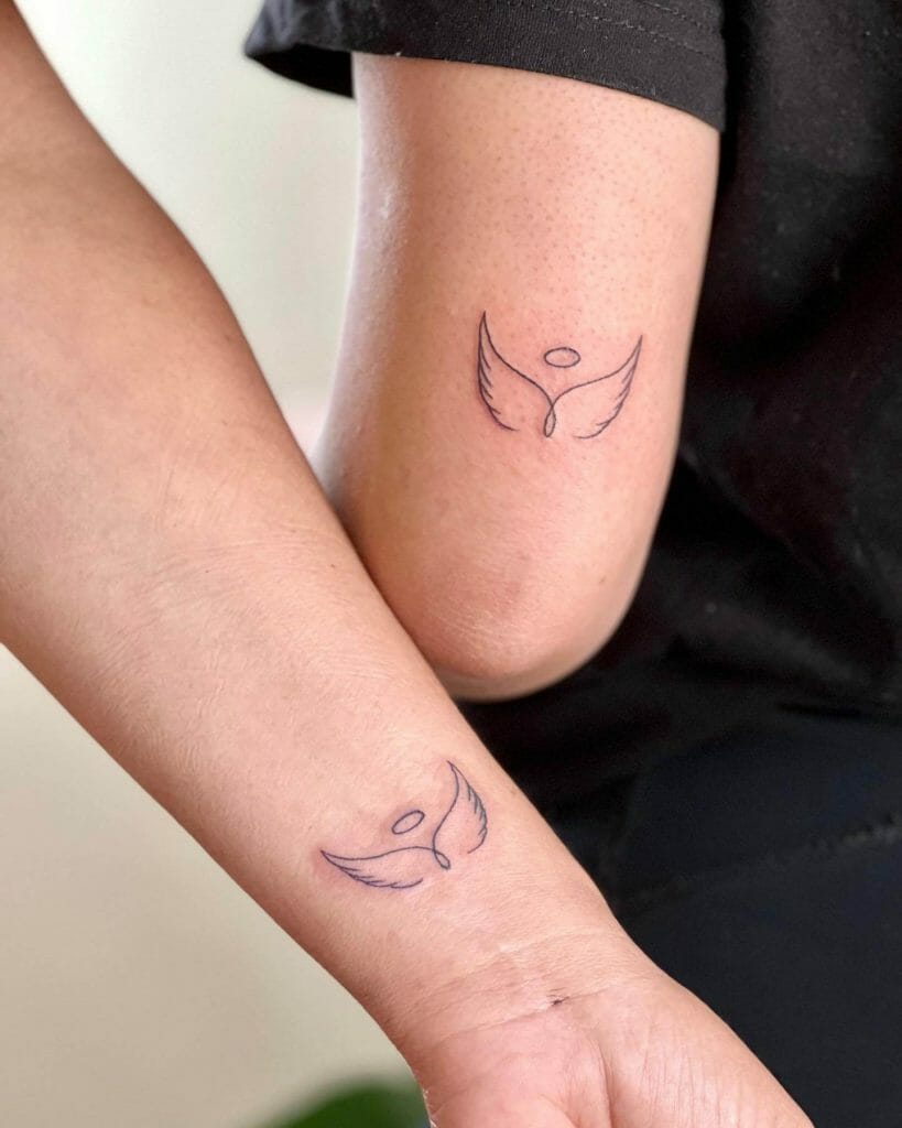Beautiful Angel Wings Tattoos For People Who Have Passed Away