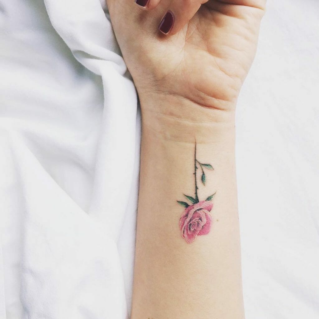 Minimalistic Cool Rose Tattoo Designs