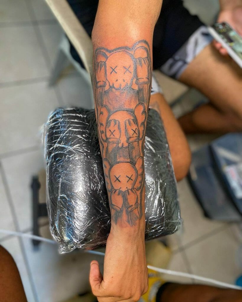 Never a dull moment when i tattoo one of these weirdos  Another Kaws  drop  A Dad  Sons piece on dgup1  KawsTattoos KawsInk   Instagram